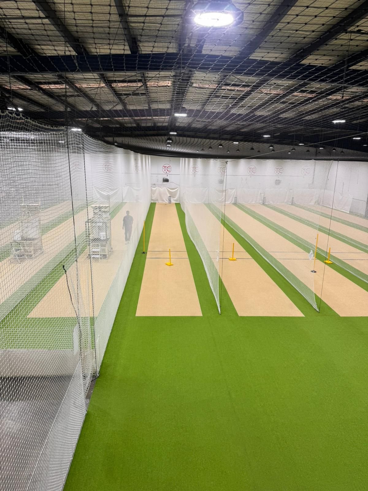 Indoor training lanes at the cricket centre